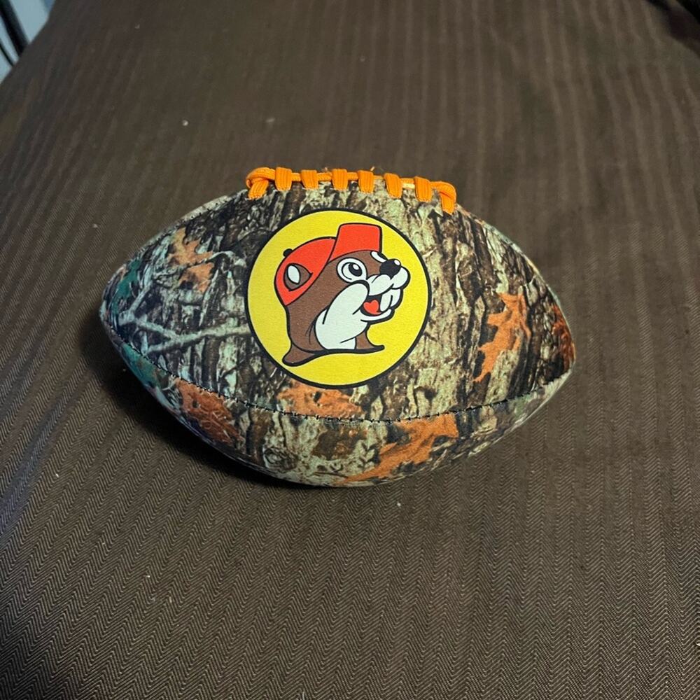 Buc-ees Camo Football Logo Cloth Covered